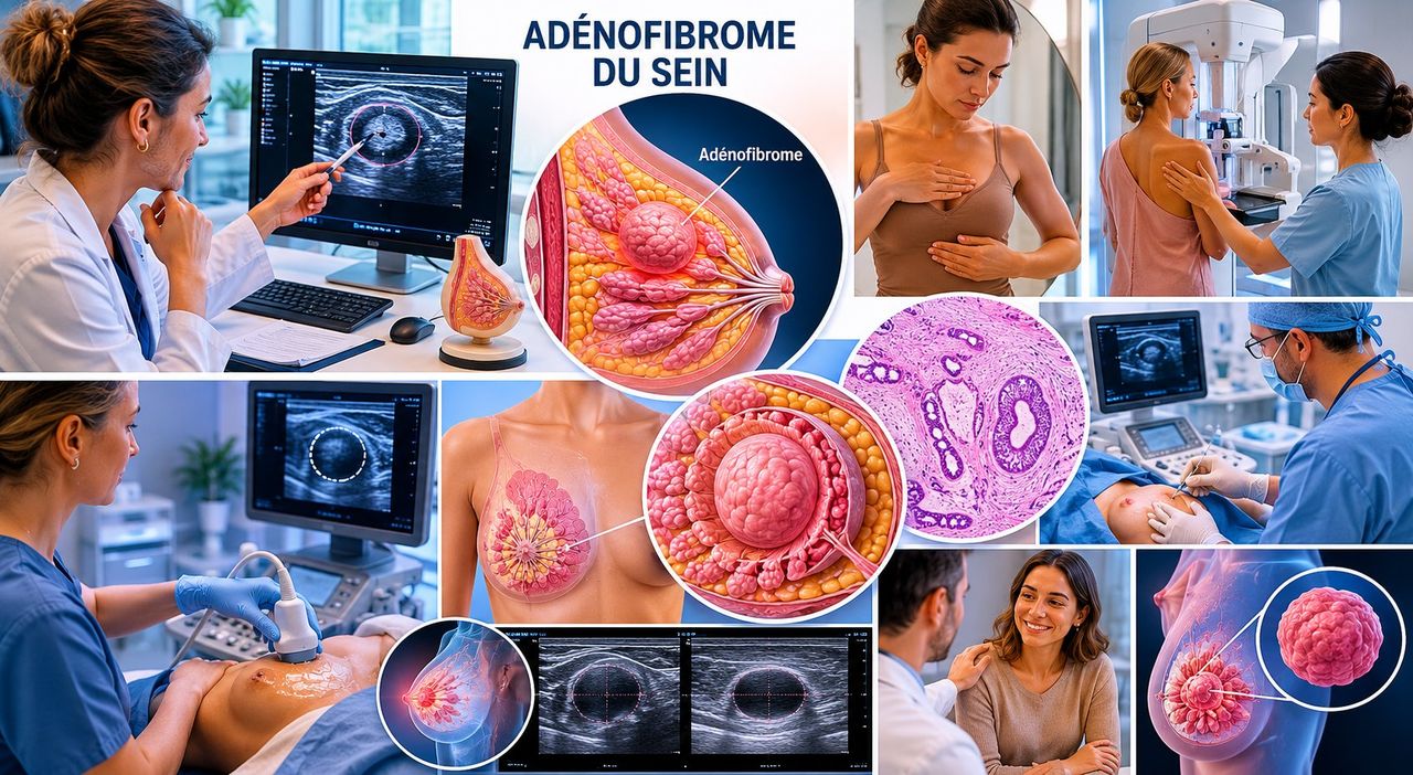 Adénofibrome du sein — vue d'ensemble : échographie, anatomie, biopsie, consultation