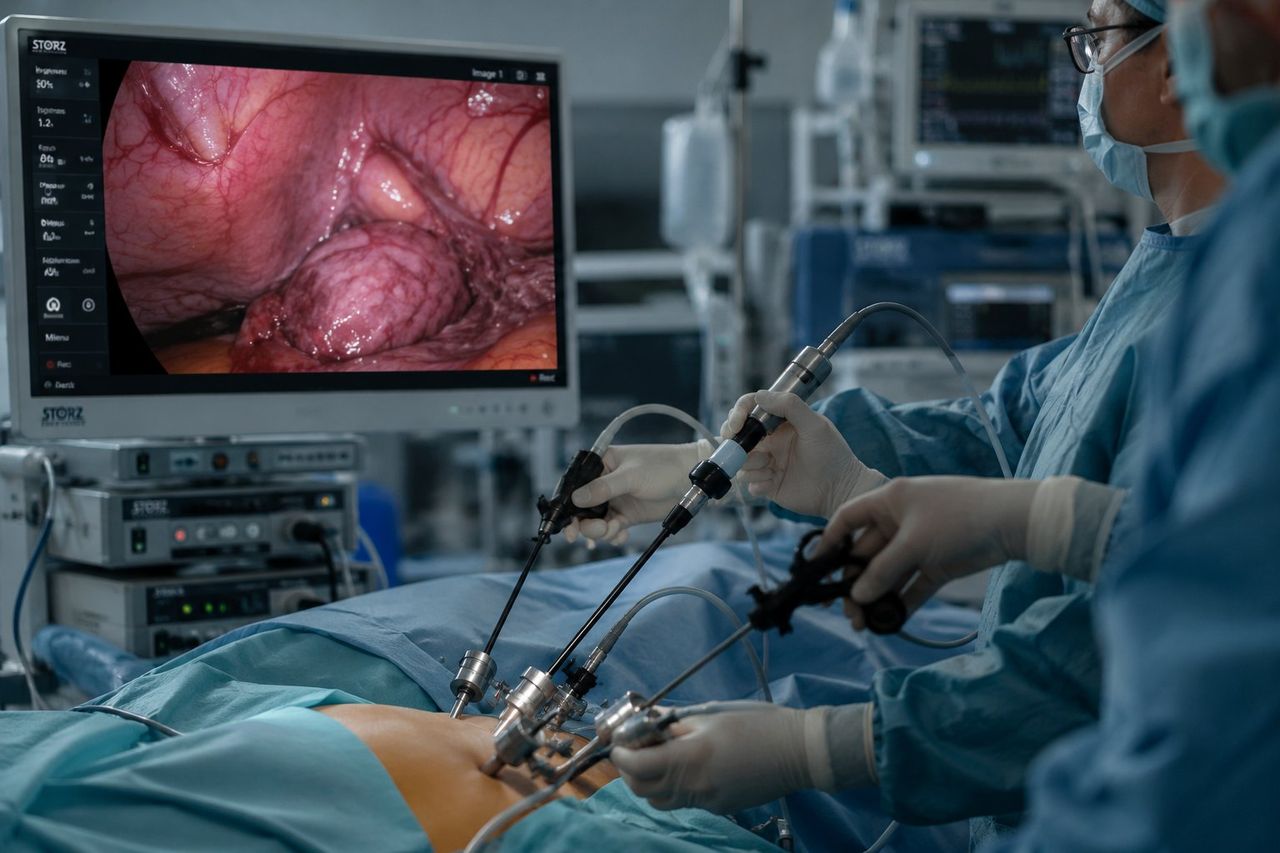 Chirurgie de l'adénomyose par cœlioscopie au bloc opératoire — Dr Zeitoun