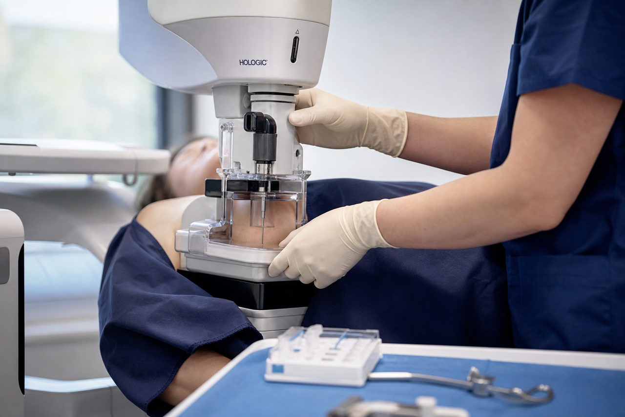Consultation de suivi après un carcinome canalaire in situ : explication de la surveillance mammographique