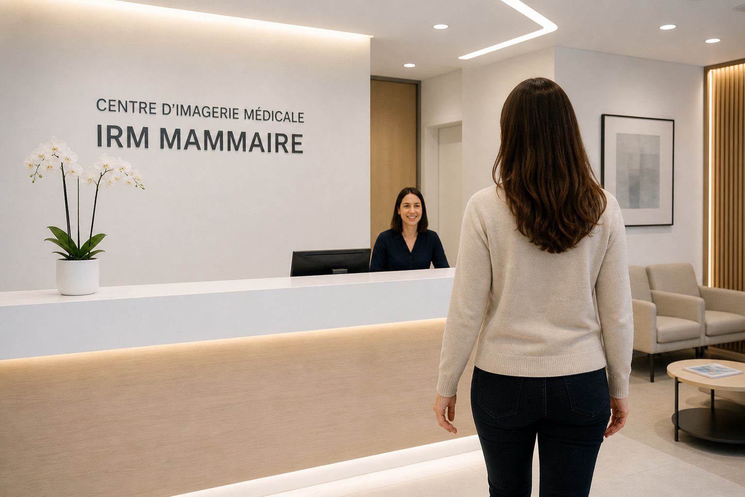 Remise des résultats d'imagerie médicale au secrétariat du centre IRM