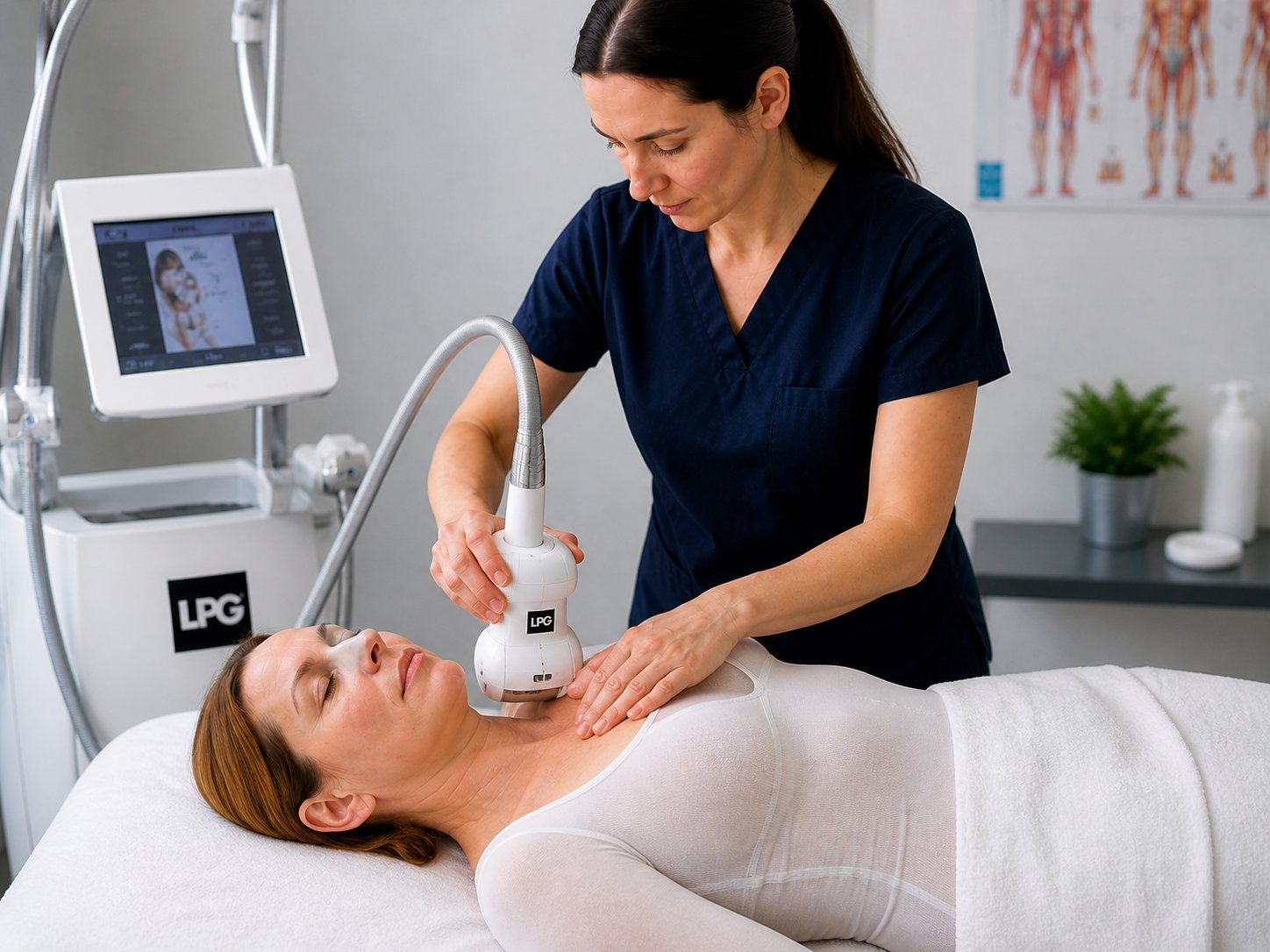 Clinical arm assessment by a specialised physiotherapist — palpation and observation after axillary surgery for early lymphoedema detection, Dr Jérémie Zeitoun breast surgical oncologist Paris 8