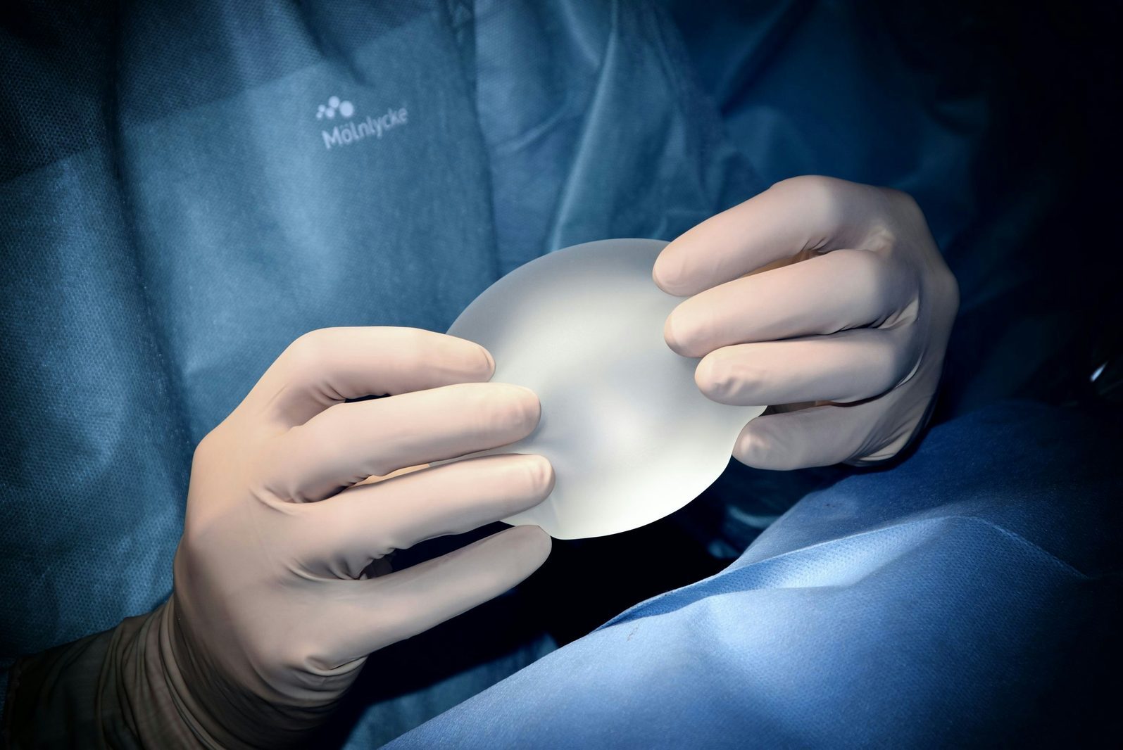 Breast implant placement during surgery