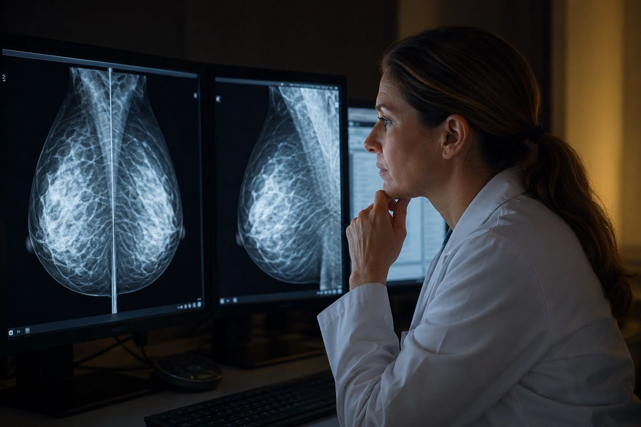 Seins denses — lecture d'une mammographie sur écran