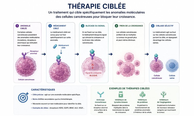 Thérapies ciblées du cancer du sein — anti-HER2, CDK4/6, PARP